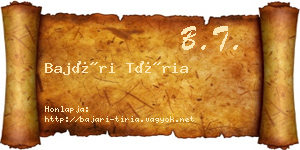 Bajári Tíria névjegykártya